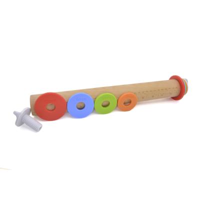 중국 17inch Beech Wood Measuring Mark Adjustable Rolling Pins, Removable Rings Multi-Color Baking Stick Rolling Pin 판매용