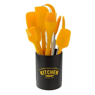 China Heat Resistant Pastry Baking Accessories 8pcs Spatulas Set With Carbon Steel Holder Te koop