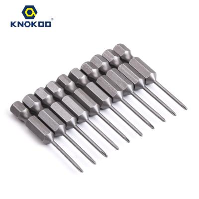 China Comfortable Handle Length Screwdriver Bits 6.35 Leg Screwdriver Bits PH0 50mm S2 Alloy Steel Phillips for sale