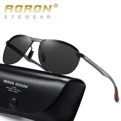 China Sports Sunglasses Aoron Photochromic Discoloration Sports Sunglasses For Men Women Alloy Rimless Frame For Running Fishing Baseball Driving 4302 for sale