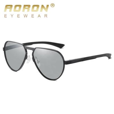 China Custom Polarized High Quality 8051 Retro Design Aoron Sunglasses Fashion Sun Glasses Sun Glasses Photochromic Magnesium Aluminum Frame for sale