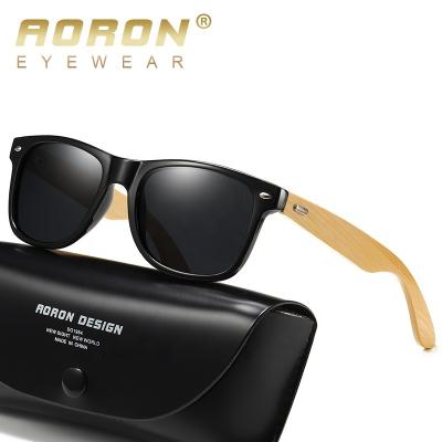 China Customized Bamboo Wood Polarized Sunglasses Box Package 2140 Fashion Sun Glasses Aoron Brand Square Sunglasses Mirror Sun Glass for sale