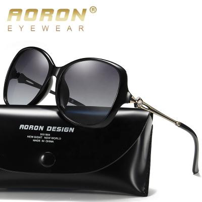 China Fashion Sunglasses Aoron PC Cat Eye Frame Diamond High Quality UV Blocking Large Ladies Polarized Sun Glass Sunglasses For Women A409 for sale