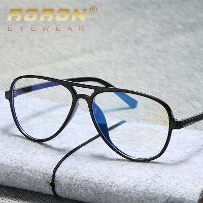 China TR90 Aoron Oversized Classic Rim Round Pilot Screen Filter Glasses Full Frames Clear Glass TR90 2050 Vintage Reading Glasses for sale