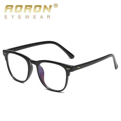 China Stylish TR90 Aoron Frame Set Glass Men Women UV 2054 Anti Transparent Clear Eyestrain Computer Optical Glasses Glasses for sale