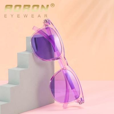 China Fashion Sunglasses Aoron UV400 Sun Shades Colorful Tr90 Square Frames Kids Sunglasses Baby Fashion Promotional Glasses For Girls And Boys for sale