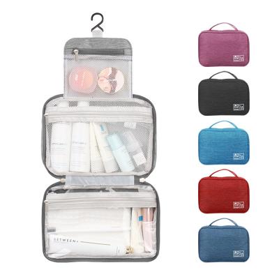 China New Fashion Toiletries Bag Separation Large Capacity Storage Bag Hanging Wet And Dry Makeup Bag for sale