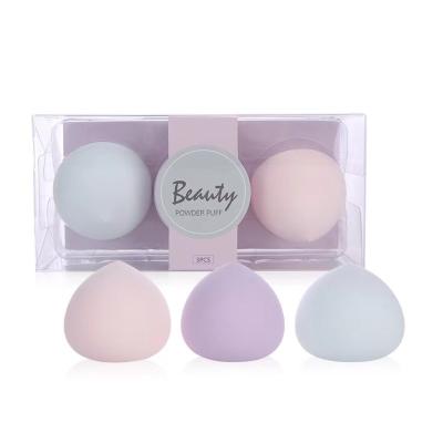 China Non-latex hydrophilic 3 Packs Nordic Peach Powder Puff Powder Soak Soak Water To Become Big Wet & Dry Beauty Egg for sale