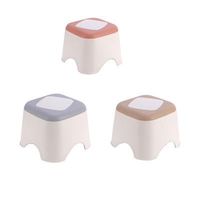 China Modern Gray Plastic Stool Thickened Household Lightweight And Durable Safe And Non-slip Modern for sale