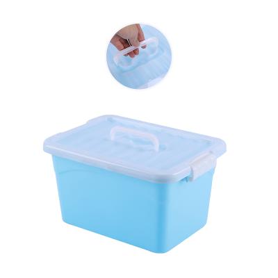 China Factory Custom Colored Durable Plastic Storage Box Viable With Handle for sale