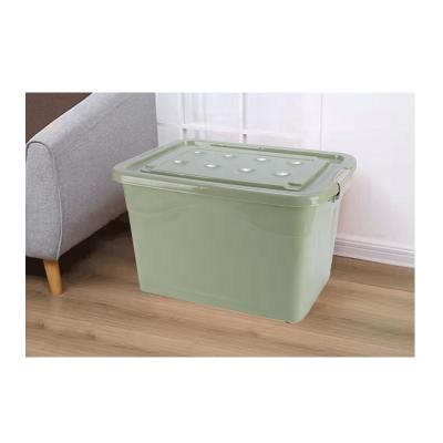 China Hot Viable Wholesale Color - Selling Factory Made Stackable Plastic Storage Box With Wheels for sale