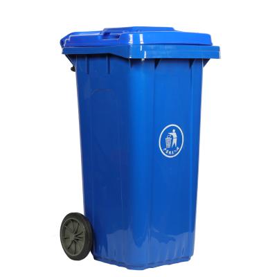 China Eco-friendly Plastic Outdoor Sustainable Waste Bin Waste Bin Trash Bin With Wheels for sale