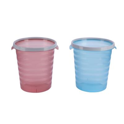 China Sustainable Hot Selling Indoor Environmental Protection Plastic Trash Bins Plastic Trash Can Pink for sale