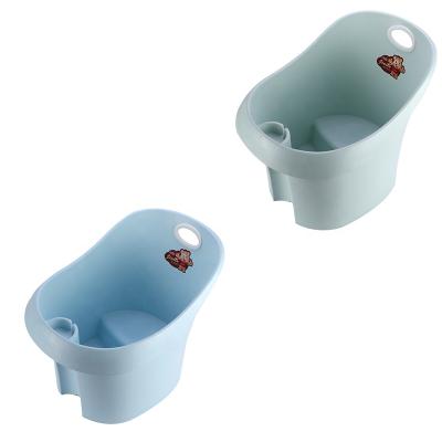 China New Sustainable Popular Baby Plastic Bathtub Set Large Sit-on Toddler Plastic Bathing Bucket With Drain for sale