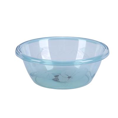 China Factory viable wholesale round transparent fashionable universal portable washbasin children plastic basin for sale