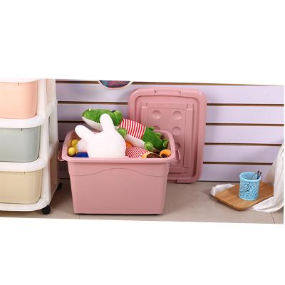 China Sustainable China Made Large Plastic Storage Container Storage Box Set With Wheels And Handle for sale