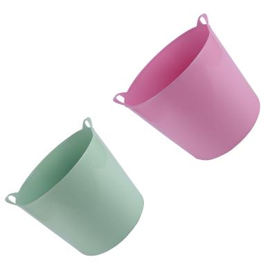 China Sustainable Wholesale Customized Laundry Baskets Storage Clothes Organizer Plastic Buckets Without Rope Handle for sale