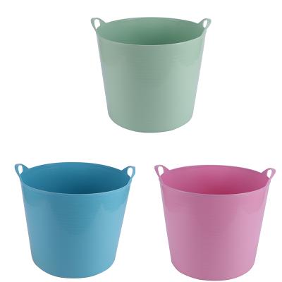 China Factory Direct Color Sustainable Multifunctional PP Color Soft Plastic Bucket Storage Bins For Clothes for sale