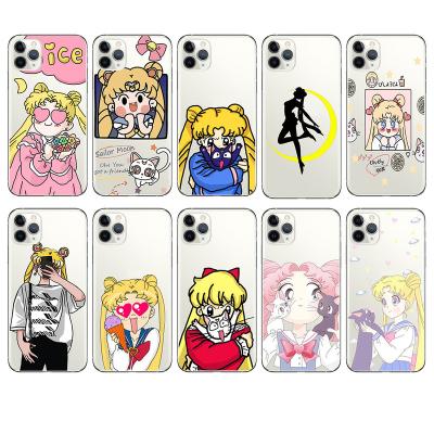 China Shockproof 2022 Hot sale Sailor Moon Mobile Phone Case Full Coverage Cover for iPhone SE 7 8 Plus X XS Max 11 12 13 Pro Max for sale