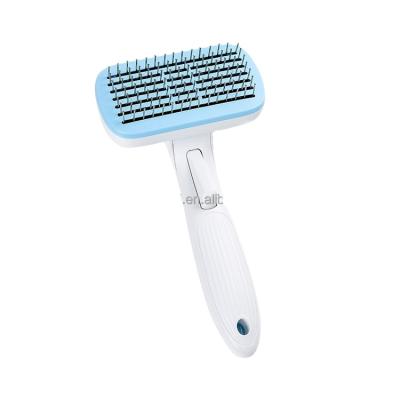 China Viable Professional Pet Hair Fur Remover Pet Grooming Products Stainless Steel Comb Deshedding Tools Fur Remover For Long Hair Dog for sale