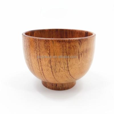 China 4.3inch Disposable Jujube Bowl Japanese Style Solid Wood Insulation Eating Noodle Soup Baby Rice Family Bowl Large/Small for sale