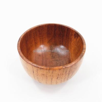 China Eco-Friendly Disposable Natural Wooden Material No Chemical Healthy Carved Wooden Bowl for sale