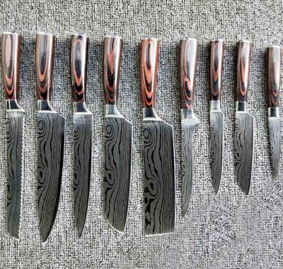 China Viable Japanese Kitchen Knives Set Multifunction Cooking Knife Damascus Steel Chef Knife for sale