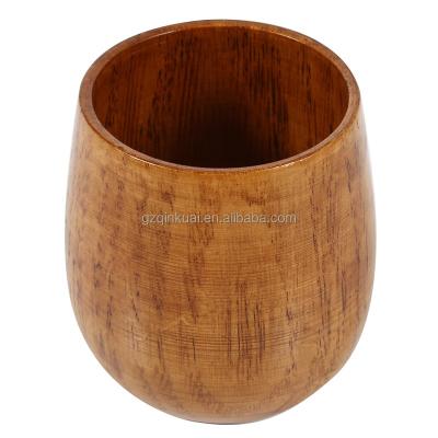 China High Quality Wooden Primitive Handmade Milk Drinkware Breakfast Beer Mug Cup Tea Cup Viable Natural Wooden Fir Cup for sale