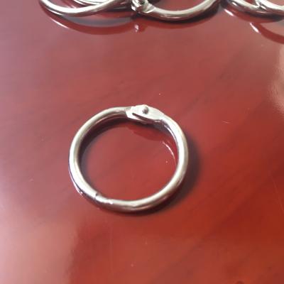 China Geometry Nickel Color Book Binding Metal Ring Binding and 15mm Height Metal Snap Hook Plated Book Binding Ring for sale