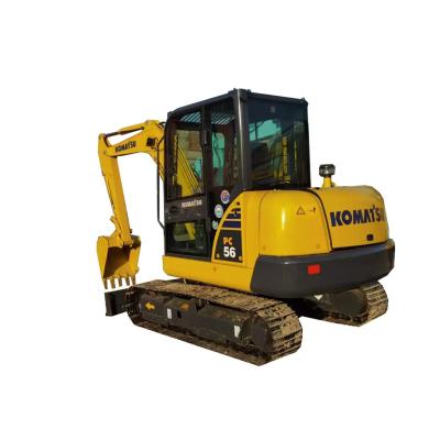 China Home\construction\agriculture original KOMATSU pc56 excavator machine\construction mini used backhoe pc56-7 KOMATSU second hand mini excavator for sale