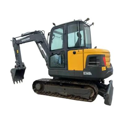 China Multifuction Best Price Used Volvo Crawler Digging Machinery 6 Ton Mini Excavator EC60D For Sale for sale