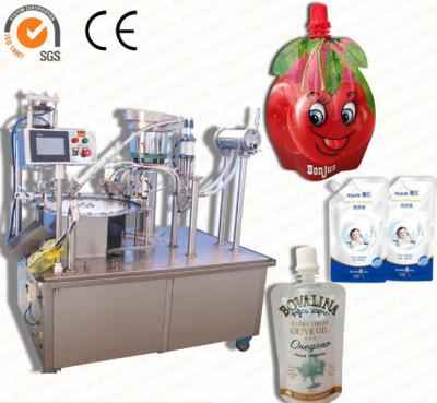 China Beverage 2 Head Spout Pouch Filling Capping Machine for sale