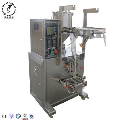 China CLOTHING Small Vertical Quad Seal Bag Forming/Filling/Sealing Packing Machine for sale