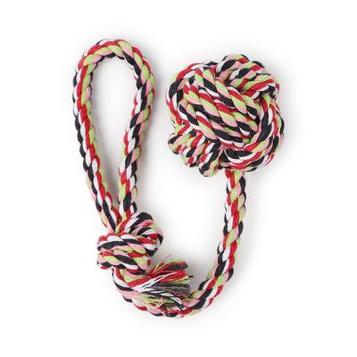 China New Viable High Quality Cotton Rope Color Ball Rope Style Dog Chew Toys for sale