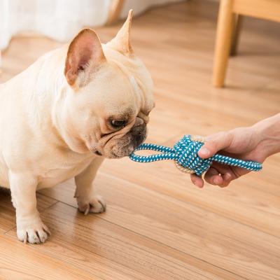 China Viable the dog gnaws on a cotton rope toy in the form of a fun toy for sale