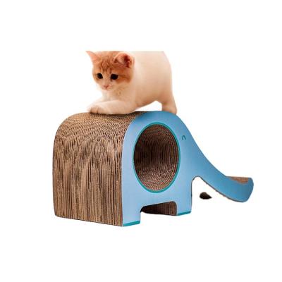 China Work Area Stocked Cat Furniture Corrugated Paper Blue Best Price Interactive Wall Cardboard Cat Toy Pet Cat Scratcher Board Stocked for sale