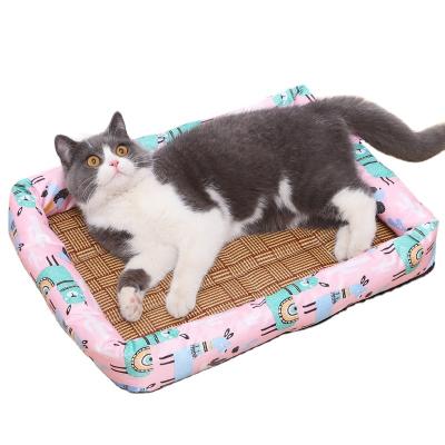 China Hot Sale Breathable Summer Stocked Foldable Pet Cooling Mat Waterproof Durable Dog Cool Gel Protection Different Design Mechanical Wash as picture for sale