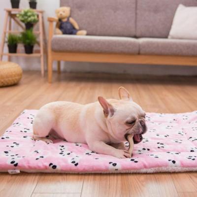 China Pet Dog Bed Mat China Manufacturer Soft Warm Plush Breathable Washable Anti-Slip Pet Mattress For Dog Cat for sale