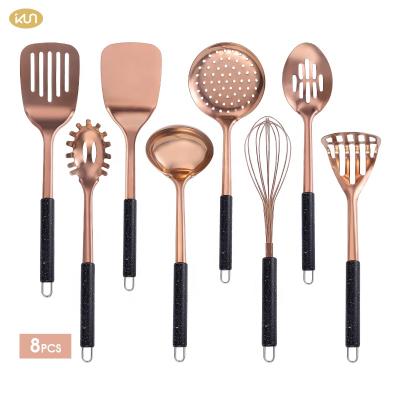 China Sustainable Modern Design 8 Pcs Kitchen Accessories Stainless Steel Pocket Kitchen Utensils Set for sale