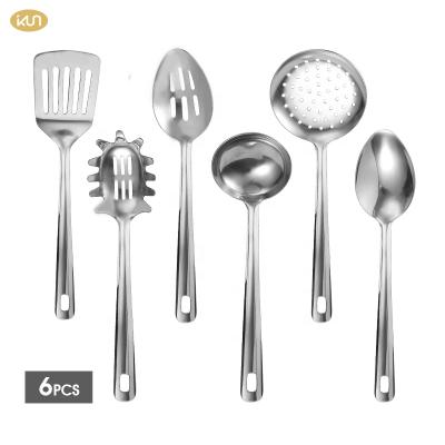 China High Quality Food Grade Stainless Steel Kitchen Utensil Set 6 Piece Heat Resistant Kitchen Gadgets for sale