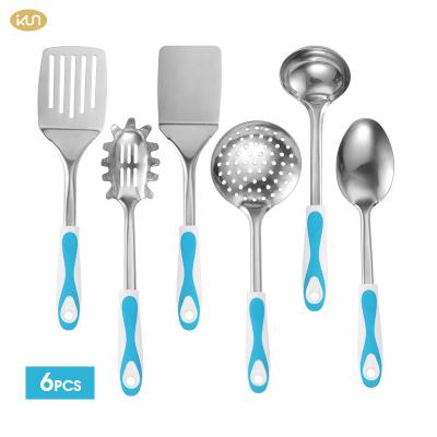 China Wholesale High Quality Food Grade 6 Pieces Stainless Steel Kitchen Utensil Set Heat Resistant Kitchen Instruments for sale