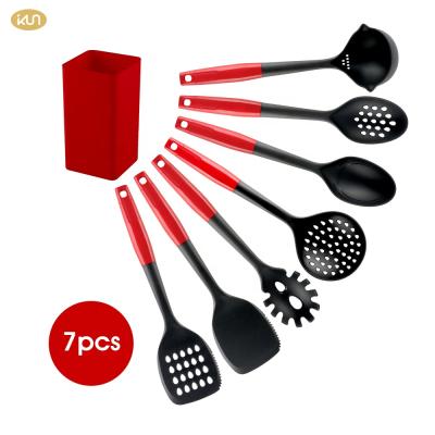 China Sustainable 9Pcs Best Kitchen Tools Custom Cookware Nylon Kitchen Utensils Set With PP Handle for sale