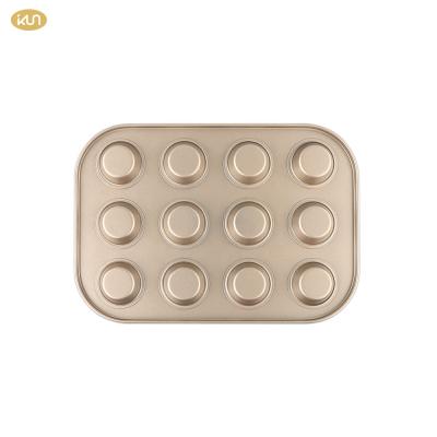 China Viable Hot Selling Product Cupcake Baking Cup Mini Cupcake Biscuit Baking Tray Pan Muffin Pan Tray Pan 12 for sale