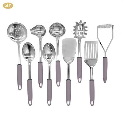 China High Quality Viable 9 PCS Kitchenware Cooking Tools Kitchen Utensil Potato Crusher Spaghetti Server Kitchen Tool Kit for sale