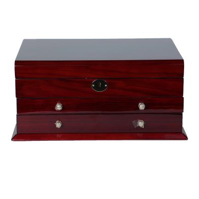 China Delicate Wooden Drawer Organizer Storage Box Jewelry Custom Logo Jewelry Gift Boxes Packaging Boxes for sale