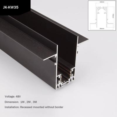 China New modern style no border recessed mounted magnet track rail bar profile embeded for magnetic linear led light for sale