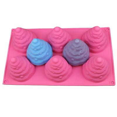 China Disposable Christmas Tree Shape Silicone Resin Mold Cake Chocolate Fondant Decorating Tools for sale