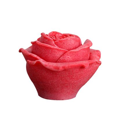 China Disposable 3D rose flower silicone cake mold candle silicone mold handmade aroma gypsum silicone mold for sale