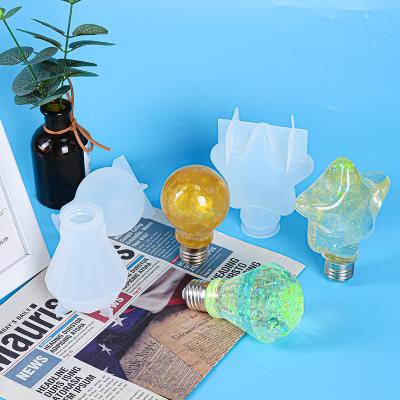 China DIY Light Bulb Epoxy Resin Mold Disposable Shiny Silicone Molds For Crafts Making for sale