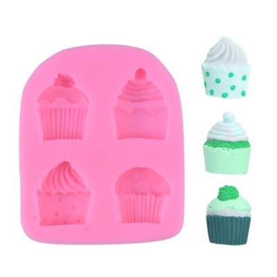 China Disposable DIY Ice Cream Shape Silicone Resin Mold Fondant Cake Chocolate Decorating Tools for sale